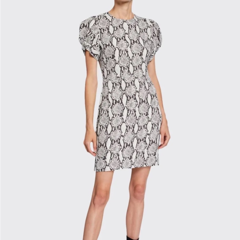 ALC snakeskin puff sleeve dress; sz 2